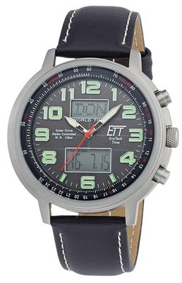ETT ECO TECH TIME Solar Drive Funk Herrenuhr Hunter II EGS-11301-22L