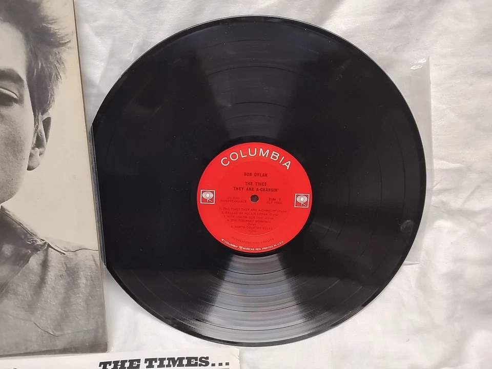 Bob Dylan The Times They Are A-Changin Vinyl LP Columbia CL 2105 1964 Mono 2 EYE - Image 3 of 4