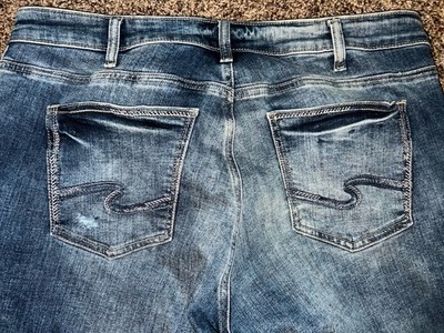 Silver Jeans Co Boyfriend Jeans  Plus Size Women s 18 Mid Rise W/button Fly