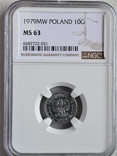 Poland 10 Groszy 1979 MW NGC MS 63