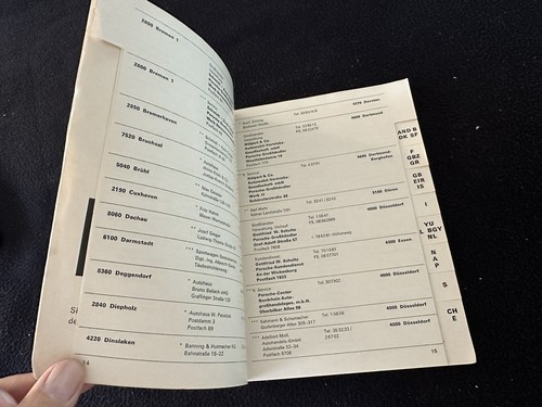 Porsche Service Directory 1968 folleto manual 911S 911 E 912 catálogo de libros 1969 - Imagen 5 de 7