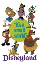 Disneyland Its a Small World Minnie Mickey Mouse Donald Goofy Pluto Poster