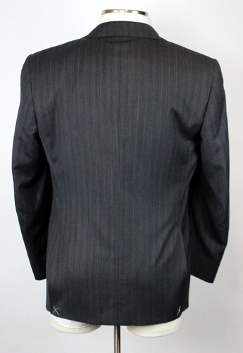 CANALI Suit 40 R (50 EU) Men's Grey Stripe Wool Modern Fit Two Button NWT $2295 - Picture 5 of 15