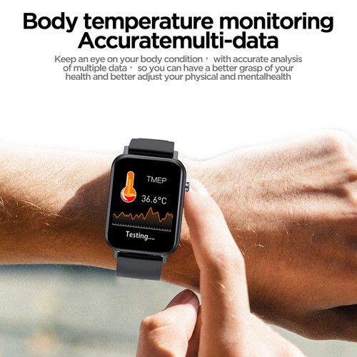 Smart Watch Heart Rate Blood Oxygen Temp Monitor Sports Tracker Watch Waterproof - Picture 5 of 12