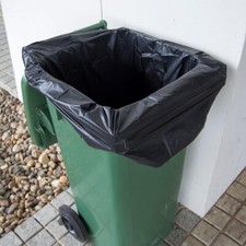 Black Heavy Duty Wheelie Refuse Sacks Strong 240L Bin Liners Rubbish Bags