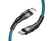 POWERADD USB C to Lightning Cable 6FT 2Packs Apple MFI Certified Nylon Braided
