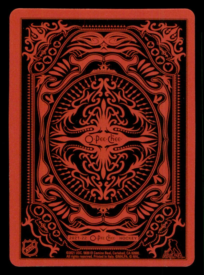 2021-22 O-Pee-Chee Playing Cards #8CLUBS Sebastian Aho - Image 2 of 2