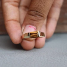 Natural Tigers Eye Signet Ring 925 Sterling Silver Ring Signet Ring Man Gift Him