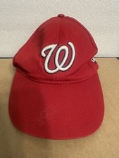 Washington Nationals Team MLB Hat Red White Baseball Cap MLB Logo READ Details 