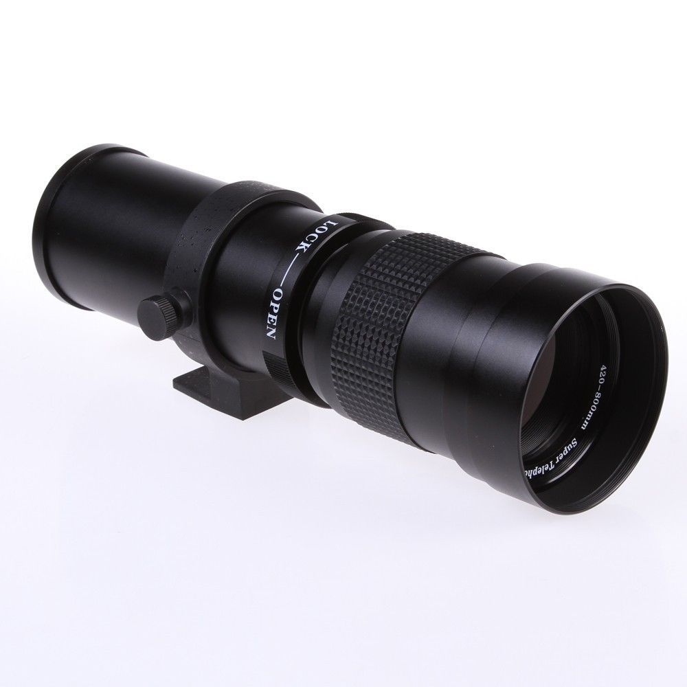 美品 超望遠レンズ ニコン T2-AI アダプター420-800mm 420-800mm F/8.3-16 Zoom Telephoto Lens+T2 To Nikon AI