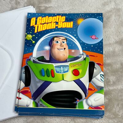 Toy Story 2 Buzz Lightyear Thank You Cards Lot of 7 Galactic Space