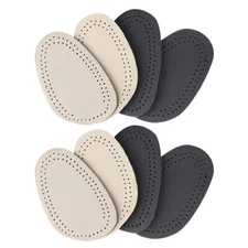 4 Pairs Women Heel Forefoot Inserts Non Slip High Heel Leather Insoles Shoe H...