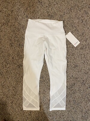 LULULEMON ATHLETICA Solid White Wunder Under HR Crop 21