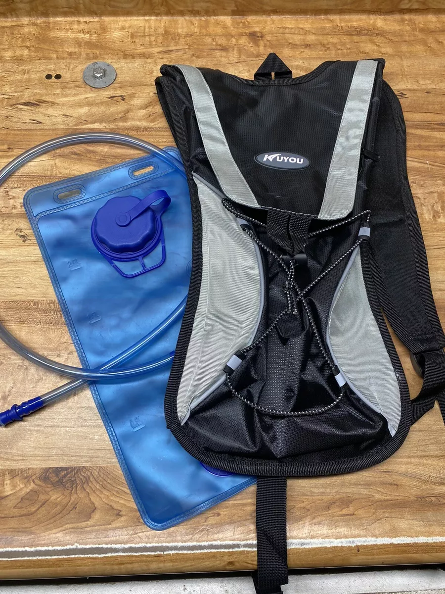 Hydration Pack Kuyou Black White, Airflow, Water Backpack, Water Bladder  Tubing | eBay