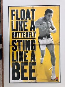 Muhammad Ali Float Like Butterfly Sting Like A Bee Licensed 00 S Poster Ebay