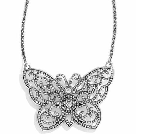 Brighton ILLUMINA BUTTERFLY Silver Crystal Necklace Style: JL7751 MSRP $118 NWT - Picture 1 of 3