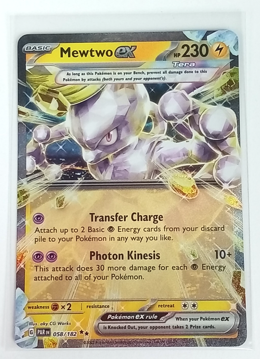 Mewtwo Ex 58/182 Paradox Rift Holo Rare Pokmon Card 2023 Mewtwo Ex 58/182 Paradox Rift Holo Rare Pokmon Card 2023