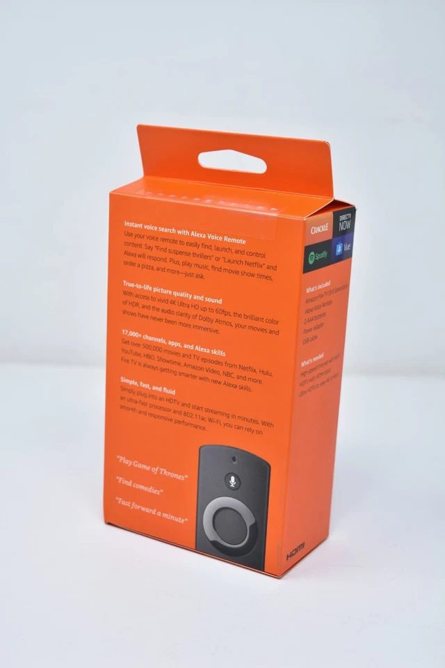 Amazon - Fire TV 4K Ultra HD and Alexa Voice Remote (3rd Generation) NEW SEALED - Image 2 of 4