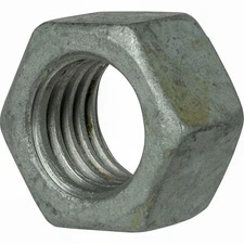 5/8"-11 Finished Hex Nuts Steel Grade 2 Hot Dipped Galvanized Finish Qty 50