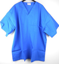 AllStar Uniforms Blue V-neck Scrub Top 2XL--ROYAL BLUE