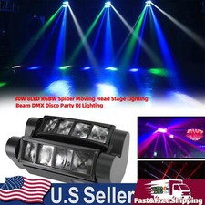 80W 8LED RGBW Spider Moving Head Stage Lighting Beam DMX Disco Party DJ Lighting