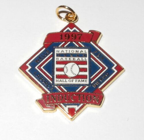 1997 Baseball Hall of Fame Induction Electee Press Pin Charm Wells, Fox, Lasorda - Picture 1 of 2
