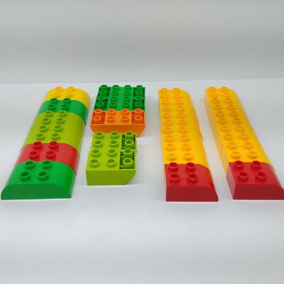 Lego Duplo Lot of 23 Curved Bricks 2x3 2x4 Bottom Top 2302 98252