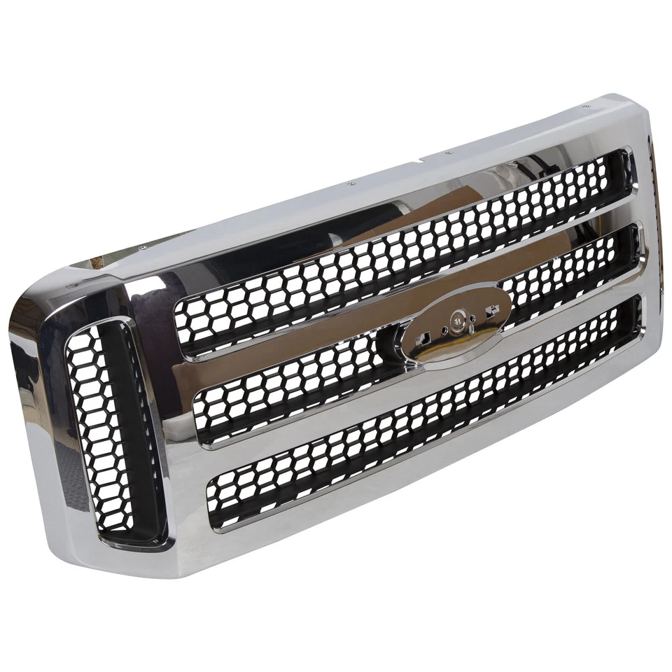 Front Bumper Grille Grill For 2005 2006 2007 Ford F-250 F-350 Super DutyChrome Foto 2 de 4