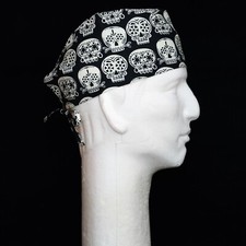 Glow in the Dark Mexican Skull Theme Scrub Hat