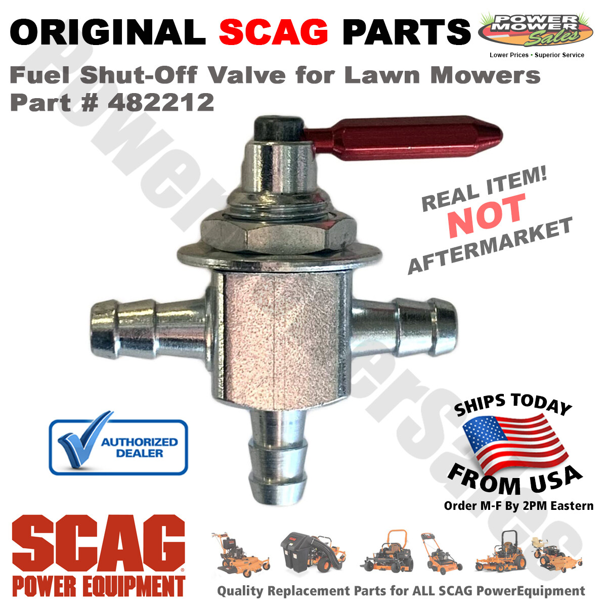 Scag OEM Fuel Shut-off Valve 482212 for sale online | eBay