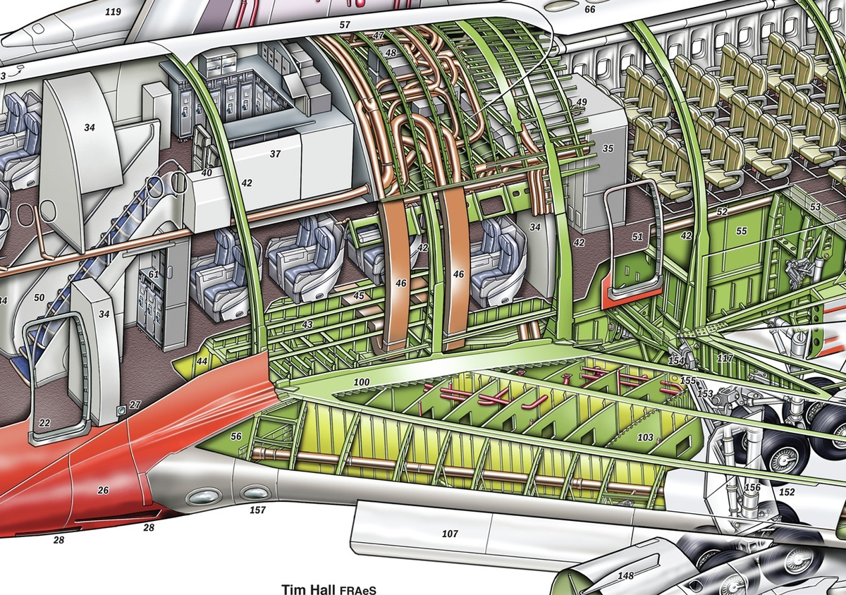 Boeing 747-8 ll cutaway Poster 24x36 in | eBay