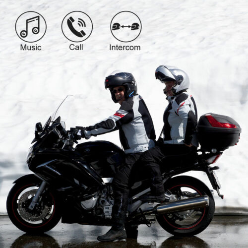 1KM 2Way Intercom Motorcycle Bluetooth 5.0 Helmet Headset Moto Interphone +FM - Picture 79 of 82