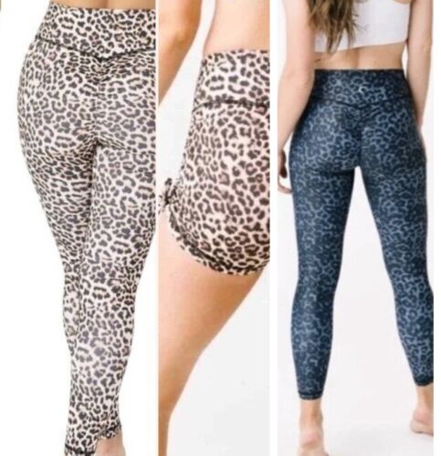 Lot 3 new Zyia Leopard Brilliant butt Legging Double scrunchie short Mob Wife 2