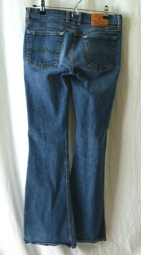 Lucky Brand Jeans Mid Rise Flare Blue Jeans Size 4/27 Stretch EUC - Picture 2 of 2