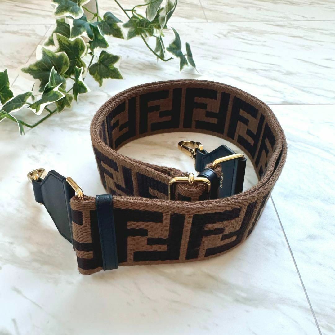 FENDI Strap You Shoulder Strap Zucca Pattern Brown Women FENDI Strap You Shoulder Strap Zucca Pattern Brown Women