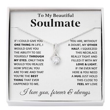 To My Soulmate Necklace Gift For Girlfriend Wife Birthday Gifts Christmas Gifts 