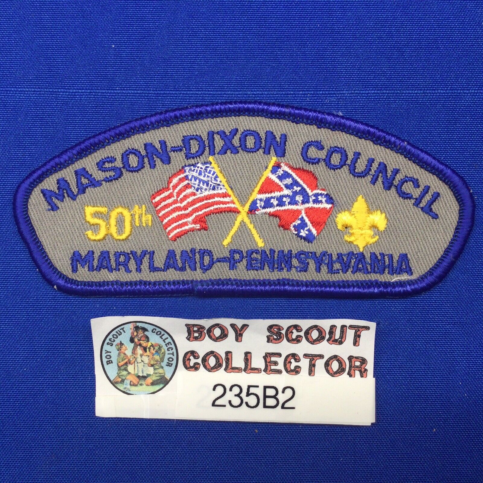 Boy Scout CSP Mason Dixon Council Shoulder Patch 50th MD PA 235B2