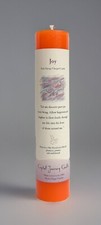 JOY Pillar Candle - 1.5"x7" Crystal Journey Candles Reiki Herbal