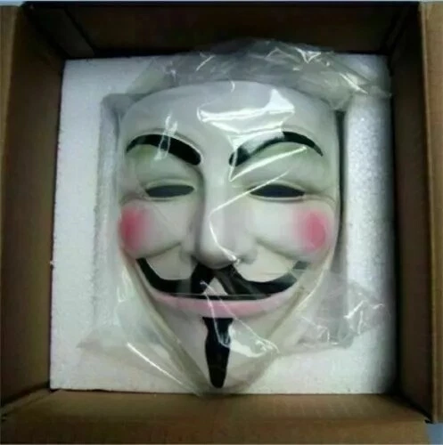 V For Vendetta Mask Cosplay Guy Fawkes Anonymous Mask Halloween Party Prop Resin - Image 3 of 4