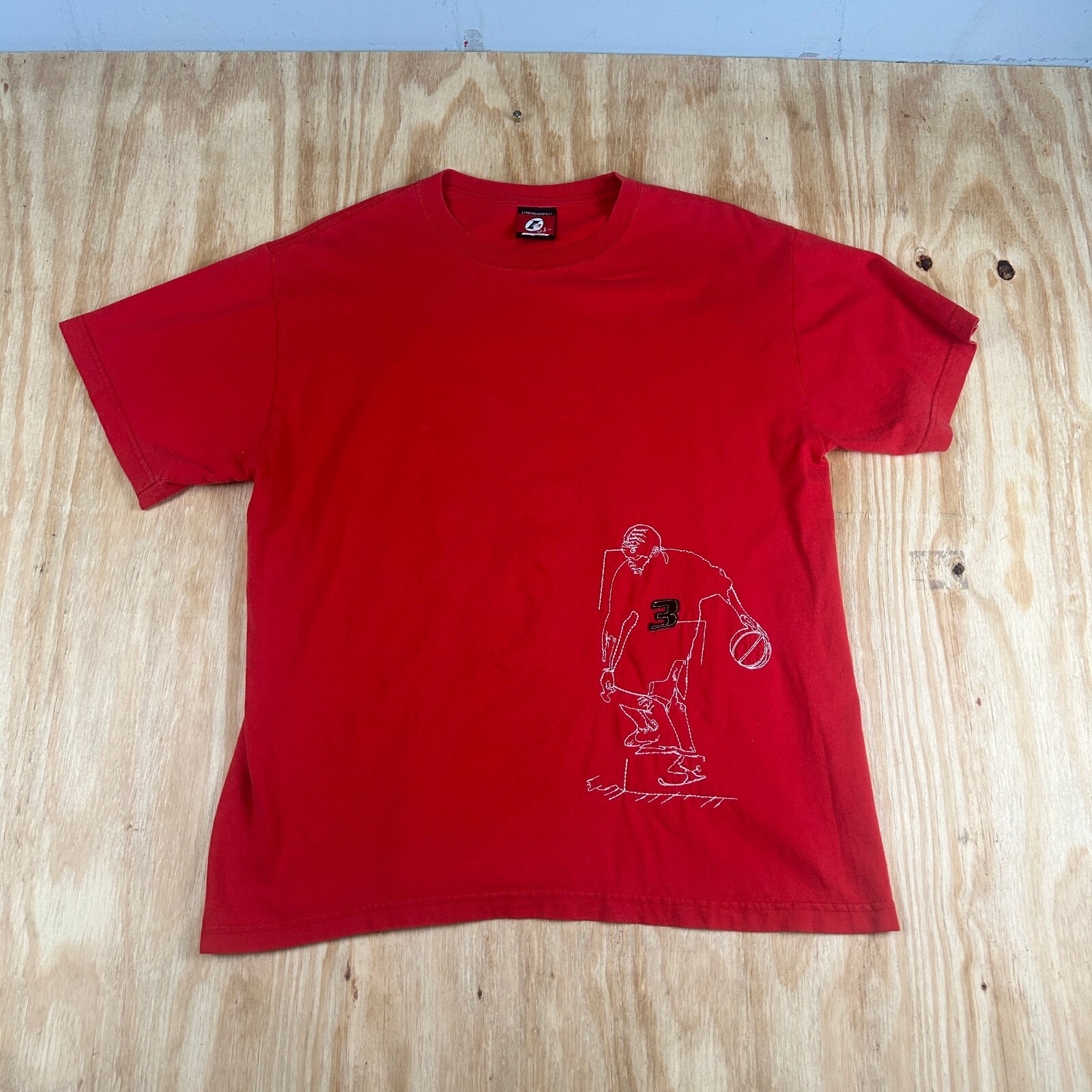 Vintage Reebok Limited Edition Allen Iverson Crew Neck T-shirt Men's Size XL Red