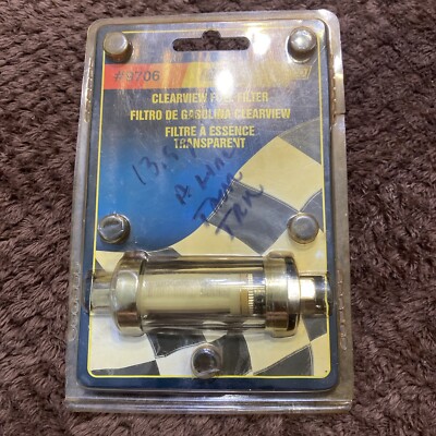 Fuel Filter Mr Gasket 9706 inline Clearview fuel filter. New in package