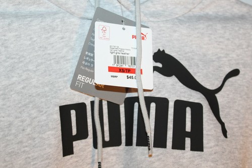 PUMA Women's Essentials Fleece Logo Hoodie Light Gray Heather XS/TP 851797 04 - Picture 2 of 4