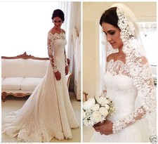 wedding dress off shoulder long sleeve