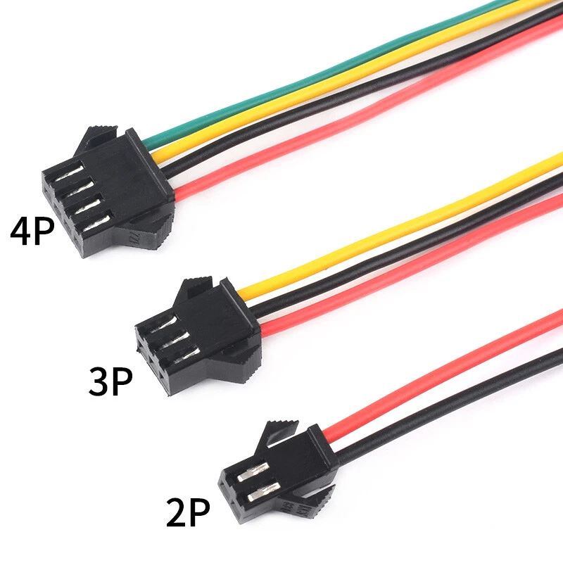 SM2.54mm 2 Pin 3 Pin 4 Pin Female Male Plug Socket Connector Wire Cable 10 20cm - Image 4 of 4