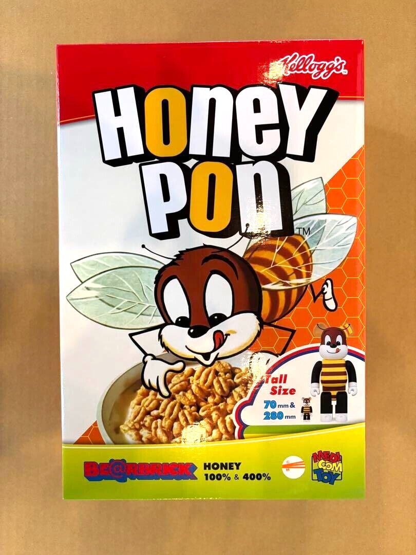 MEDICOM TOY BE@RBRICK HONEY 100% & 400% Kellogg's HONEY MEDICOM TOY BE@RBRICK HONEY 100% & 400% Kellogg's HONEY