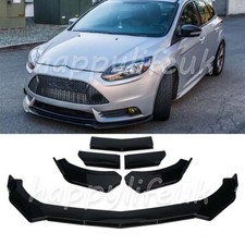 UK For Ford Focus 2015-2022 Black Front Bumper Lip Kit Splitter Spoiler Chin