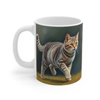 Tabby Cat Portrait Coffee Mug New. Pet Lover. British Shorthair Cat. Feline Art