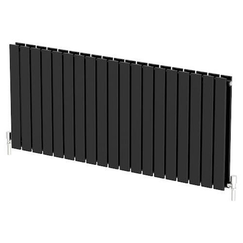 Radiador horizontal de diseño de doble panel plano - 600 x 1444 mm negro 38 tubos - Imagen 3 de 8