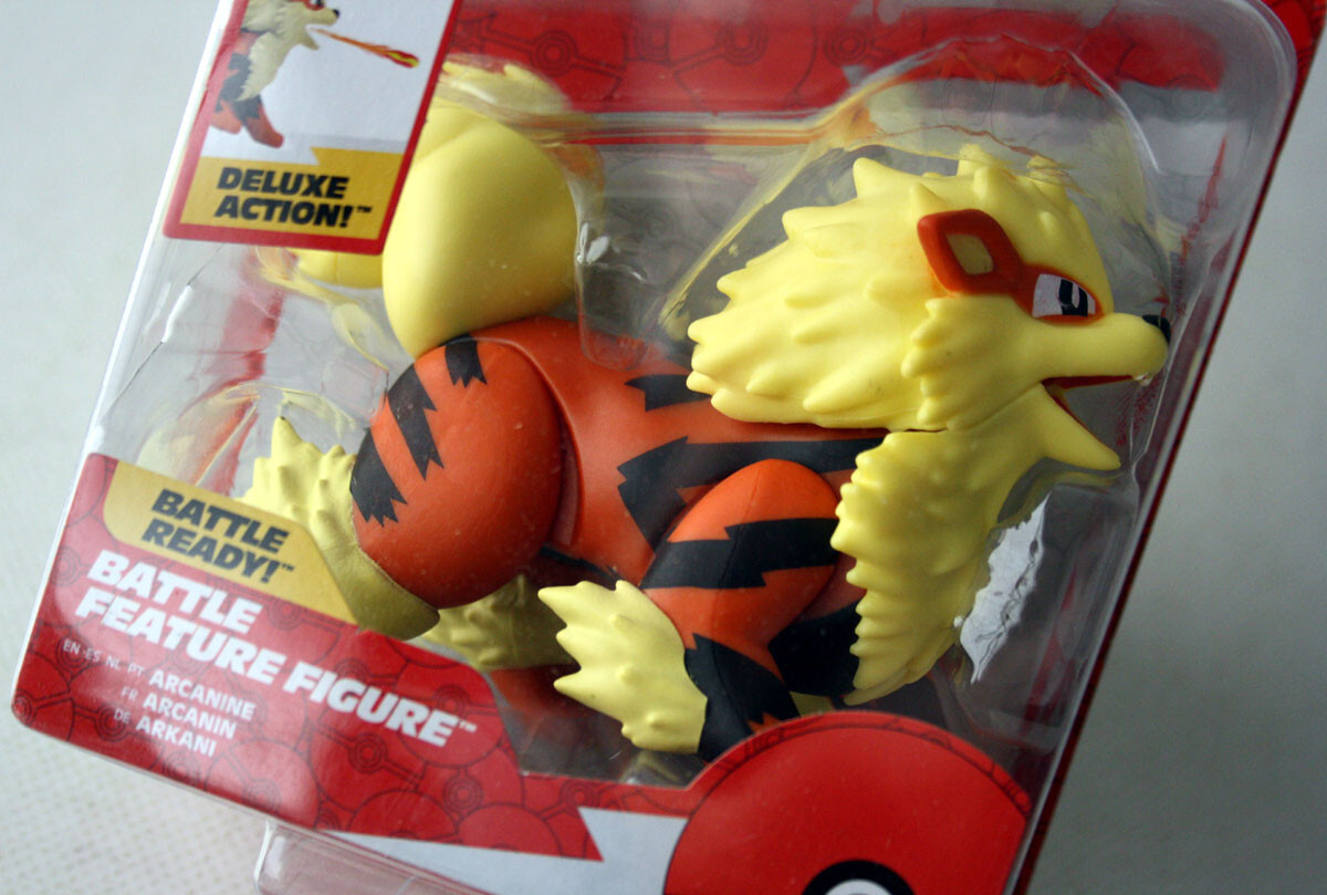 POKEMON 2021 ARCANINE DELUXE ACTION BATTLE FEATURE FIGURE JAZWARES