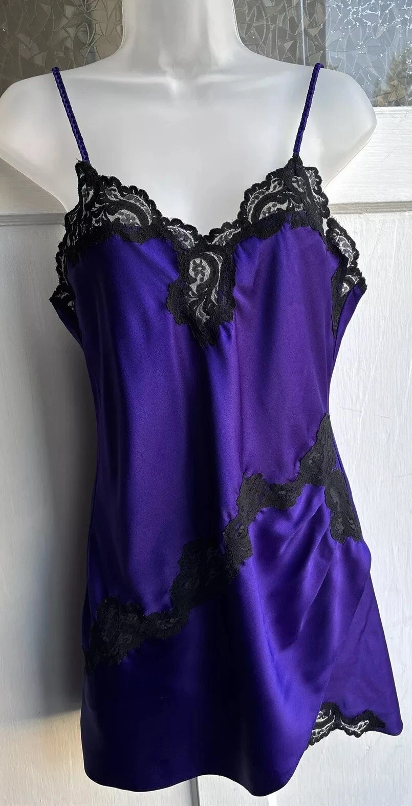 UNDERCOVER Abito slip babydoll Victorias Secret G Label cami viola pizzo nero